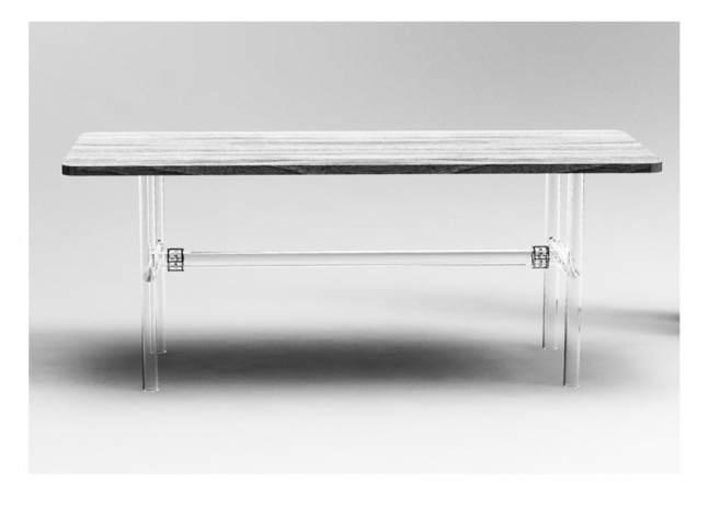 Glass table for Kavalier Skleněný stůl z kolekce Transmission pro firmu Kavalier