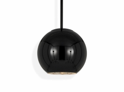 Copper Round Pendant Black