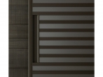 Stripe Rimadesio Stripe, hnědá hliníková struktura s šedým průhledným sklem