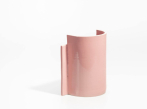 Keramická váza Blocks malá Vase Small D Shape Pink