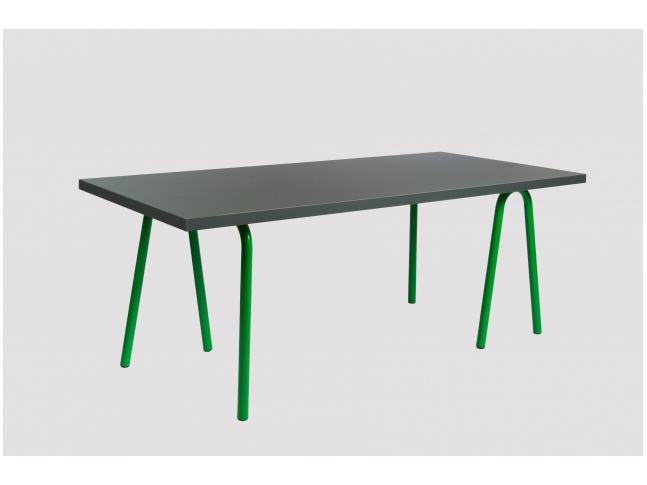 Trion Table WFH-Trion-Table-green-dark-grey-lino
